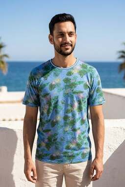 BOGO Huntington BC Surf Team Tropical Floral T-Shirt Size XL